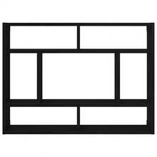 vidaXL Wandregal Schwarz Eichen-Optik 75x16x55 cm Holzwerkstoff