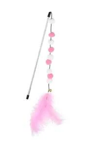 4pcs Multicolor Teasing The Cat Stick The Rod Shape Consists Of Colorful Balls And A Feather Tail Indoor Interactive Cat Toy Durable Polyester Material A Gift For Cats - Multicolor - View 22
