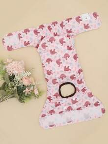 3片装可重复使用、可水洗的高品质狗狗尿布，时尚图案，适合小型和中型犬、幼犬和哺乳期母犬，保暖内裤 - 彩色 - 查看 7