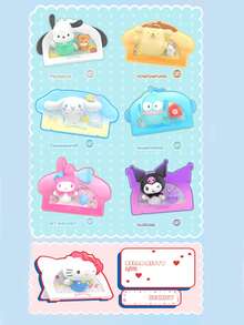 Miniso TOPTOY 三丽鸥家族冰箱贴系列盲盒收藏品，可爱女孩礼物，小雕像装饰 - 彩色 - 查看 10