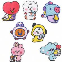 DELUSTA 1 Set 7 Pc BT21 Cute DIY Decoration Iron-On Patch Cartoon Embroidery Cloth Patch Set. It Can Also Be Collected Or Given As A Gift To Good Friends. - Multicolor - View 10