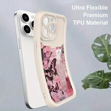 [Teléfono] Funda protectora anticaídas con diseño de periódico, sencilla y elegante, compatible con phone 8/X/XS/XR/11/12/13/14/15 Plus/Pro. Ideal como regalo para tu pareja, familiares y amigos. - Blanco marfil - Ver 8