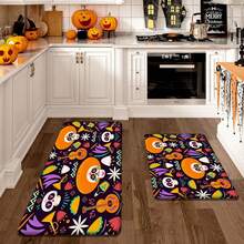1pc Thickened 0.47 Inch/1.2cm Happy Cute Colour Skull And Musical Instruments Pattern Kitchen Mat, Non-Slip Polyester Floor Mat, Entrance Door Mat, Suitable For Laundry Room, Bedroom, Game Room Day Of The Dead Decoration - Multicolor - View 5