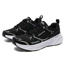 Skechers 男子跑步鞋 EDGERIDE 低筒繫帶運動鞋 日常戶外休閒鞋輕便舒適運動鞋 232844-BKW - 黑色/白色 - 查看 2