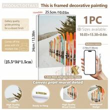 1 pezzo, Quadro da parete in tela, Decorazione da parete incorniciata, Sci moderno e colorato, Decorazione da parete per pista da sci, cartellone da sci invernale, Decorazione per la casa vintage con snowboard, Decorazioni natalizie, Decorazione natalizia con scena invernale e neve, Decorazione per camera, Decorazione per dormitorio, Decorazione per bagno, Decorazione per camera da letto, Decorazione per ufficio, Decorazione per soggiorno, Regalo per appassionati di sci - Multicolore - Visualizzare 17