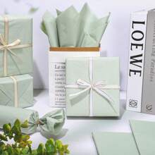10/20pcs Green Tissue Paper For Gift Packaging, Candy DIY Packaging Paper, Floral Wrapping Paper For Birthday Wedding Party Packaging Decoration