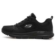 Skechers 男士綁帶輕量運動跑步鞋，舒適透氣緩震休閒鞋 8790230-BBK - 純黑色 - 查看 7