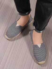 Men's Breathable Moisture-Wicking Non-Slip Woven Fisherman Shoes, Men's Breathable Moisture-Wicking Non-Slip Linen Shoes, Men's Breathable Moisture-Wicking Non-Slip Casual Shoes, Men's Breathable Moisture-Wicking Non-Slip Canvas Shoes, Men's Breathable Moisture-Wicking Non-Slip Low-Top Shoes - Black - View 5