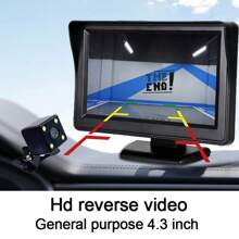 High-Definition 1080P Reversing Camera, Super Large 4.3-Inch High-Definition Screen, 1080P High-Definition Night Vision Camera, Ultra-Low Latency Reversing Camera System, Blind Spot Monitoring At The Rear Of The Vehicle