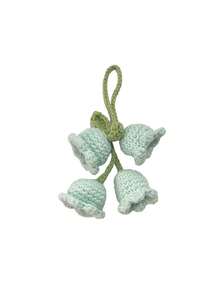 手工钩针百合花吊坠 - 亚克力编织饰品，适合 DIY 汽车装饰，完美的女士礼物配件，适合女性的冬季内饰汽车配件 - 彩色 - 查看 6