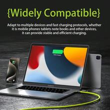 4合1 USB充電線，最大輸出 240W 多功能 USB-C 快充線。配備 Type-C/USB-A/Lightning 接頭，相容 iPhone 16/15/14/13、Galaxy 及其他設備。240W 最大 4合1 快充線，雙介面設計，支援三種充電模式：USB-A/Type-C/Lightning。適用於 iPhone 16/15/14/13/12/11 Pro Max - 彩色 - 查看 3