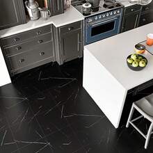 10 件 30.48 X 30.48 厘米，乙烯基大理石地板，剥离粘贴瓷砖，自粘防水浴室，适用于浴室、厨房、卧室、客厅、墙壁 - 彩色 - 查看 9