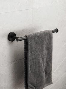 Juego de colgadores de almacenamiento para baño - Kit de colgadores para baño - Toallero de acero inoxidable negro - Gancho multifuncional - Estante para papel higiénico - Vaso de lavado de vidrio - 1 pieza