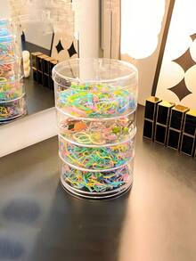 1pc 3/4/5-Tier Multi-Layer Rotating Jewelry Organizer, Suitable For Earrings, Hair Clips, Headbands, Etc. It's A Simple And Elegant Jewelry Organizer, Ring Holder, Necklace Storage Box, And Rotating Jewelry Rack. Ideal For Storing Small Jewelry Items Such As Earrings, Rings, Necklaces, Bracelets, Lipsticks, Watches, Nail Art Accessories, Pendants, And Hair Clips. It's A Jewelry Display And Storage Solution.