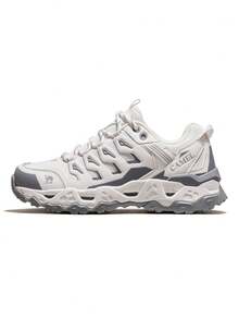 CAMEL CROWN 女士户外徒步鞋，透气防滑耐用轻便徒步鞋 - 白/灰 - 查看 1