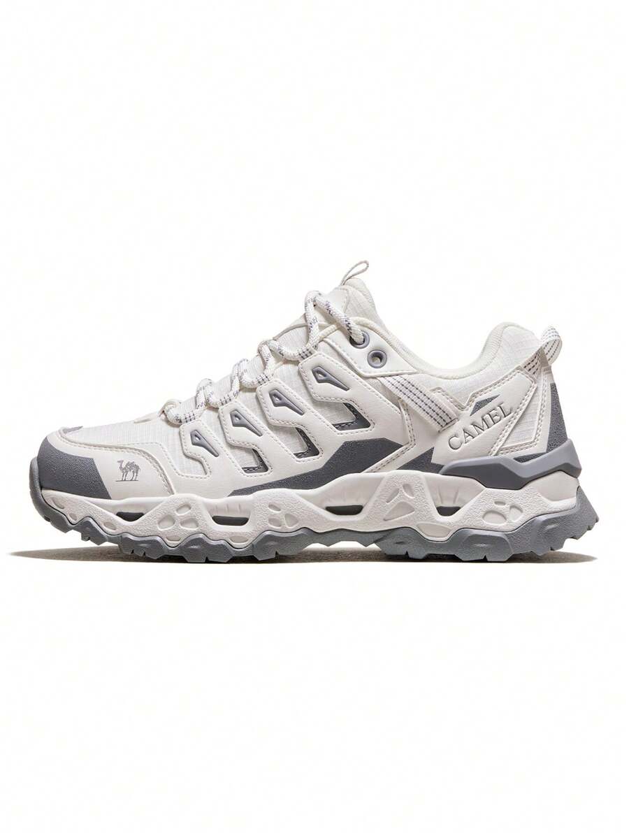 CAMEL CROWN 女士户外徒步鞋，透气防滑耐用轻便徒步鞋 - 白/灰 - 查看 1