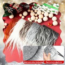 45 pezzi Barba di gnomo natalizio in tessuto di pelliccia finta, barba di gnomo pretagliata per il Natale, barba finta di nano fatta a mano con palline di legno grezze, decorazioni per la casa, decorazioni natalizie, decorazioni per la stanza, regali di Natale, decorazioni natalizie per la casa