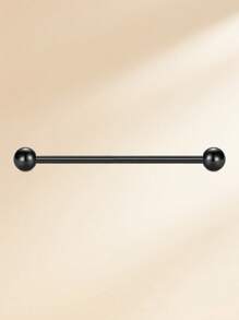 1pc Funky Stainless Steel Spiked 14G Industrial Barbell For Women Men For Daily Decoration, 32/35/38mm Industrial Piercing Jewelry Cartilage Earring Helix Conch Tragus Iindustrial Bar