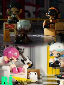 1pc Or More Cute Anime Character PVC Model Figurine, Animal Tea Party Style, Excellent Halloween Gift For Figurine Collector Friends, Perfect For Room Decor - Baby Blue - View 11