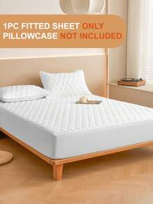 1件纯色床笠，床上用品，床笠，床垫套，柔软舒适的卧室床上用品，亲肤床垫保护套，防尘防潮，多种颜色可选，超声波菱形图案床笠，适用于各种床型（单人床、双人床、大号床、特大号床），床上用品礼品，涤纶床笠