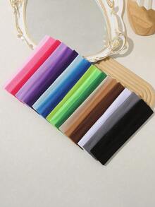 12 Stück/Packung Damen Sport Stirnbänder - feuchtigkeitsableitende elastische Haarreife, Damen Stirnbänder, Haarbänder, Mehrfarbig, Sportlicher Stil, Dehnbar schweißabsorbierend; Yoga, Haraccessoires, Zufällige Farbe, Modische Sport Stirnbänder, 1/2/4/6/8/10/12 Stück Weiche elastische Stoff Stirnbänder, geeignet für Training, Yoga, Laufen - Verschiedenfarbig - Übersicht 5