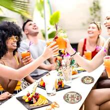 1set/10sets 4pcs/Set Christmas Santa Claus, Christmas Bell, Christmas Snowflake, Christmas Reindeer, Christmas Tree, Snowman, Christmas Penguin Coasters, Polyester Rubber Coaster Set, Ideal For Holiday Parties, Bars, Offices And Homes, All Occasions, Size: 3.94 Inches X 3.94 Inches