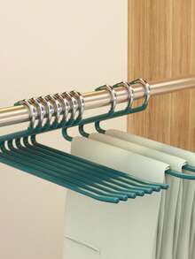 5/10pcs Z-Shaped Open-End Metal Pants Hangers – Non-Slip Trouser & Jeans Hanger, Space-Saving Clothes Organizer Rack For Closet, Back To School Dorm Room & Minimalist Wardrobe Essentials