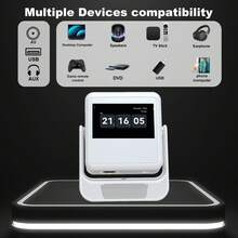 HD Smart Projector, Native 1080P, 8-Inch Smart Touch Screen, Supports 4K, WiFi 6, Android 12, Auto Focus, Auto Trigonometric Correction, 180° Rotating Gimbal, Desktop Mount, HD TV Output, Compatible With Phones, Laptops, TV Sticks, Wide Compatibility, Built-In Speakers, Perfect For Home Theater, Gaming Entertainment - UK Plug(220-240V) - View 10