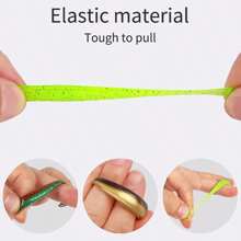 5.5 厘米/1.2 克 T 型尾仿生软饵，50 个/包，适用于淡水和咸水中的鲤鱼、鲈鱼、克拉皮鱼、鲈鱼、鳟鱼、条纹鲈鱼的渔具，兼容铅头钩和弯钩 - 仿真軟魚餌 - 查看 4