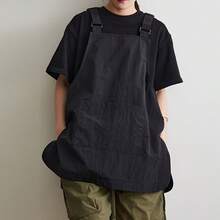 Multi-Pocket Functional Work Apron With Front & Back Pockets, Universal Unisex Catering & Kitchen Apron, Heavy-Duty Stain-Resistant Canvas Apron With Adjustable Neck Strap, Ideal For Outdoor Hairdressing, Coffee Shops, Barbecue Stalls, Restaurants, Food Service Industries, Home Cooking, Baking, Grilling & Daily Household Use, Durable Protective Workwear For Men & Women, Perfect Gift & Essential Tool For Holiday Home Baking, Grilling, Culinary Activities & Craft Work - 橄欖綠 - 查看 5