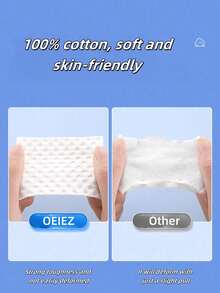 OEIEZ Premium Stitched Pads, Pads For Facial Care, Removing Makeup, Nail Polish, And Cleansing Face, Pack Of 1, Counts 300 Or 500 - Multicolor - View 3