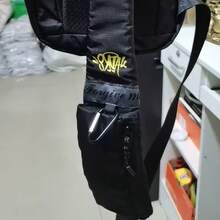 SYNA WORL 男女斜挎包，斜挎背包，腰包，夜光小号斜挎包，适合旅行、徒步、跑步 - 黑色 - 查看 5