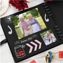 1PC Personalized Scrapbook Photo Album, Small Size, Kraft Paper Album, Hardcover Scrapbook Album, Suitable For Birthday And Holiday Gifts, Crafts, Home DIY, Christmas.