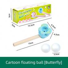 Wooden Children's Suspension Blowing Ball Classic Nostalgia Blowing Balloon Suspension Ball Game Sensory Integration Training Toy Children's Wooden Suspension Blowing Ball Tool Blowing Fun Lung Capacity Training Game Doll Intelligence Toy Exercising Oral Muscles Practice Blowing Toy - Multicolor - View 10