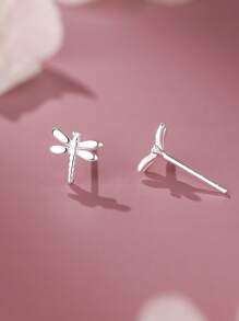 925 Sterling Silver Dragonfly Stud Earrings, Insect Earring Jewelry Suitable For Women Daily Wear, Mother's/Girlfriend's Gift For Easter, Valentine's Day - Dragonfly Earrings - View 5
