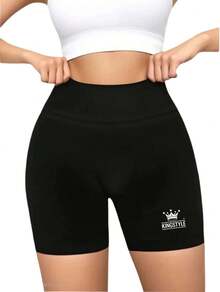 Conjuntos Fitness Feminino Top E Short Roupas Academia Nadador Moda Feminina para Academia - Preto - Visão 2