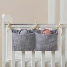 Organizador   de , bolsa de almacenamiento para cama Caddy, 2 bolsillos, colgante para cabecera de cama, bolsa de juguetes - conejo - Ver 6
