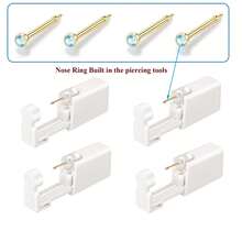 4 Packs Disposable Self Nose Piercing Kit With Built-In Nose Studs,Nose Piercing Gun, Simple And Convenient Operation, Ideal For Family Use - White - View 12