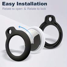 2 Vỏ bảo vệ AirTag - Vỏ bảo vệ AirTag có móc khóa, Vỏ bảo vệ AirTag chống trầy xước móc khóa, Phụ kiện cho thiết bị theo dõi tìm kiếm vật dụng GPS AirTag - Nhiều màu - Xem 5