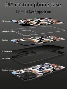 1个定制手机壳，DIY多照片日常生活、家庭、情侣、宠物创意手机壳，兼容三星S24 Ultra/S25 Ultra和苹果16 Pro Max/15 Pro/14 Plus/13 Pro/12 Pro Max/11/Xs Max/8/7/6 Plus手机配件，送给男友/女友的最佳礼物，时尚，适合家庭使用，国际版，非国内版 - 黑色 - 查看 5
