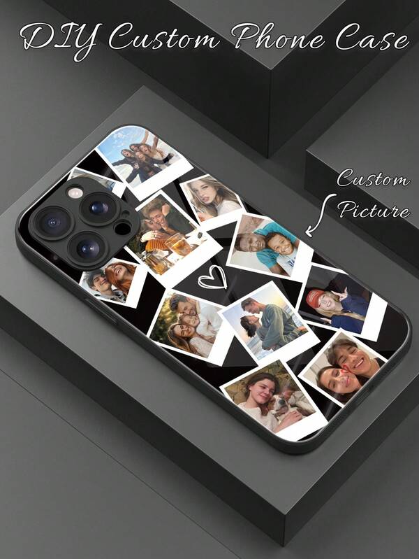 1 pieza Funda de teléfono personalizada, DIY Multi-Foto Vida Diaria, Familia, Pareja, Mascota Funda de teléfono creativa, Compatible con Samsung S24 Ultra/S25 Ultra y Apple 16 ProMax/15 Pro/14 Plus/13 Pro/12 Pro Max/11/XsMax/8/7/6 Plus Accesorios de teléfono, Mejor regalo para novio/novia