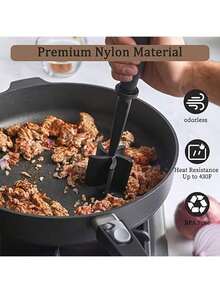 3-In-1 Handheld Kitchen Tool: Meat Chopper, Scraper And Mixing Shovel