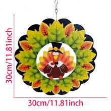 Colorful Turkey Metal Craft Ornament -30X30cm, Exquisite And Fashionable, Suitable For Indoor And Outdoor Holiday Decoration At Home, Company And School Parties, And Must Be Selected As A Halloween And Christmas Gift