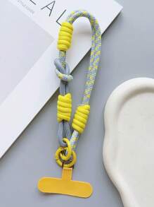 Nuevo accesorio de muñeca tejido a mano con conector de funda para teléfono, accesorio universal para funda de teléfono, colgante portátil antideslizante y antideslizante