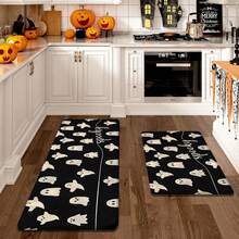 1pc Thickened 0.47 Inch/1.2cm Festive Kitchen Mat, Little Ghost Printing Kitchen Rug, Easy To Clean, Stain Resistant, Anti-Slip, Machine Washable Polyester Rug, Perfect For Living Room, Bedroom, Hallway, Bathroom, Laundry Room, Home Decor Decor, Home Decor - Multicolor - View 6