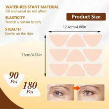 180pcs Invisible Silicone Face Lifting Patches - Anti-Allergy Forehead & V-Line Tapes, Youthful Lifting Effect, Smooth Wrinkle Reduction, Natural Appearance, Easy To Use - Multicolor - View 3