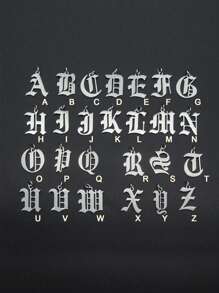 1pc Creative Old English 26 Letter Design Stainless Steel Ankle Chain For Men