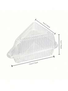 Kuchenscheiben Plastikbehälter, Kuchenträger, rechteckige Kuchenbehälter mit Deckel, transparente individuelle Kuchenboxen, Lebensmittelbehälter, To-Go-Boxen für Desserts, Kuchen, Kekse, Pasta, Sandwiches, für Partys, Geburtstagsdekoration, Küchenorganisatoren und -aufbewahrung, Küchenartikel, Feste, Partys, für Halloween oder Weihnachtspartys, für Käsekuchen, Torte Dessert Dreieckdesign, einfach zu lagern und auszustellen für Zuhause, Bäckerei und Café