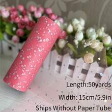 Polka Dot Sequin Mesh Rolls - 10/50 Yards Polka Dot Mesh Netting For Christmas/New Year/Valentine/Wedding/Birthday/Halloween Decoration Tutu Skirts, Gift Wrapping, Party Decor