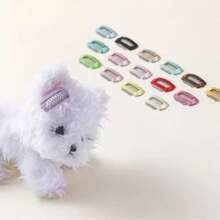 5个/10个/20个装 随机颜色宠物发夹 BB（3.2厘米）适用于犬猫，约克郡小型发夹 Kamalzis 鼻梁发夹 迷你发夹 - 彩色 - 查看 5